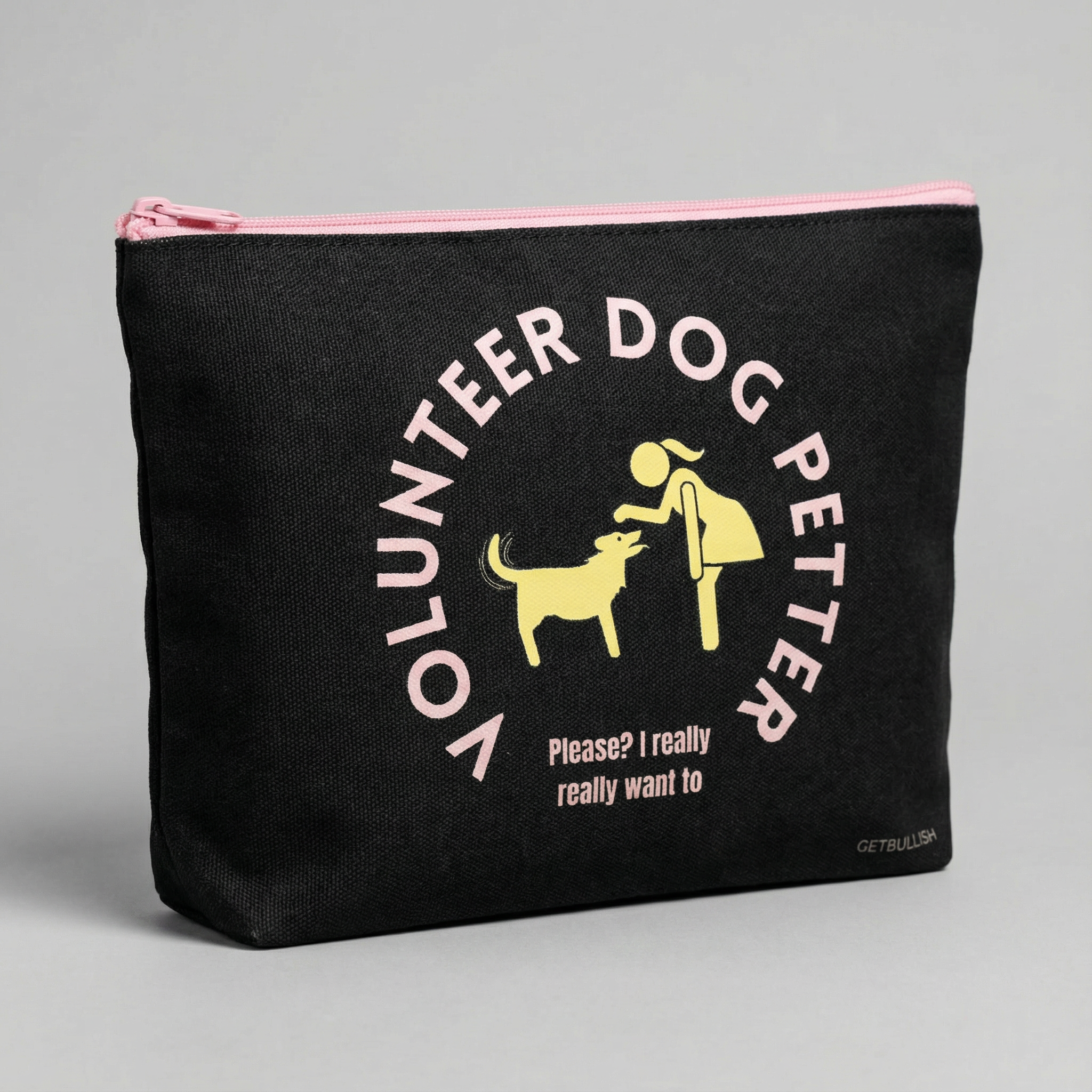 GetBullish Volunteer Dog Petter Canvas Zipper Pouch 9.5" x 7" | Cosmetics Bag or Pencil Case by The Bullish Store
