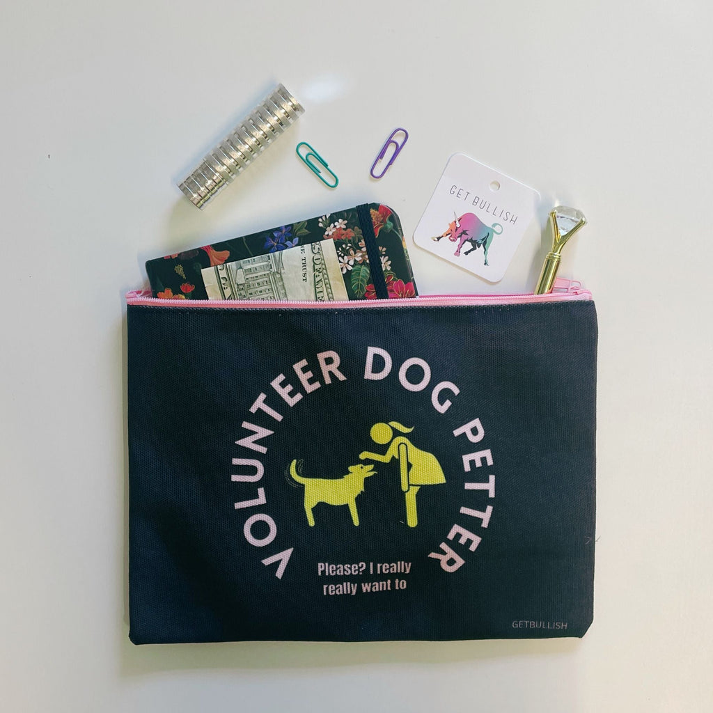 GetBullish Volunteer Dog Petter Canvas Zipper Pouch 9.5" x 7" | Cosmetics Bag or Pencil Case by The Bullish Store