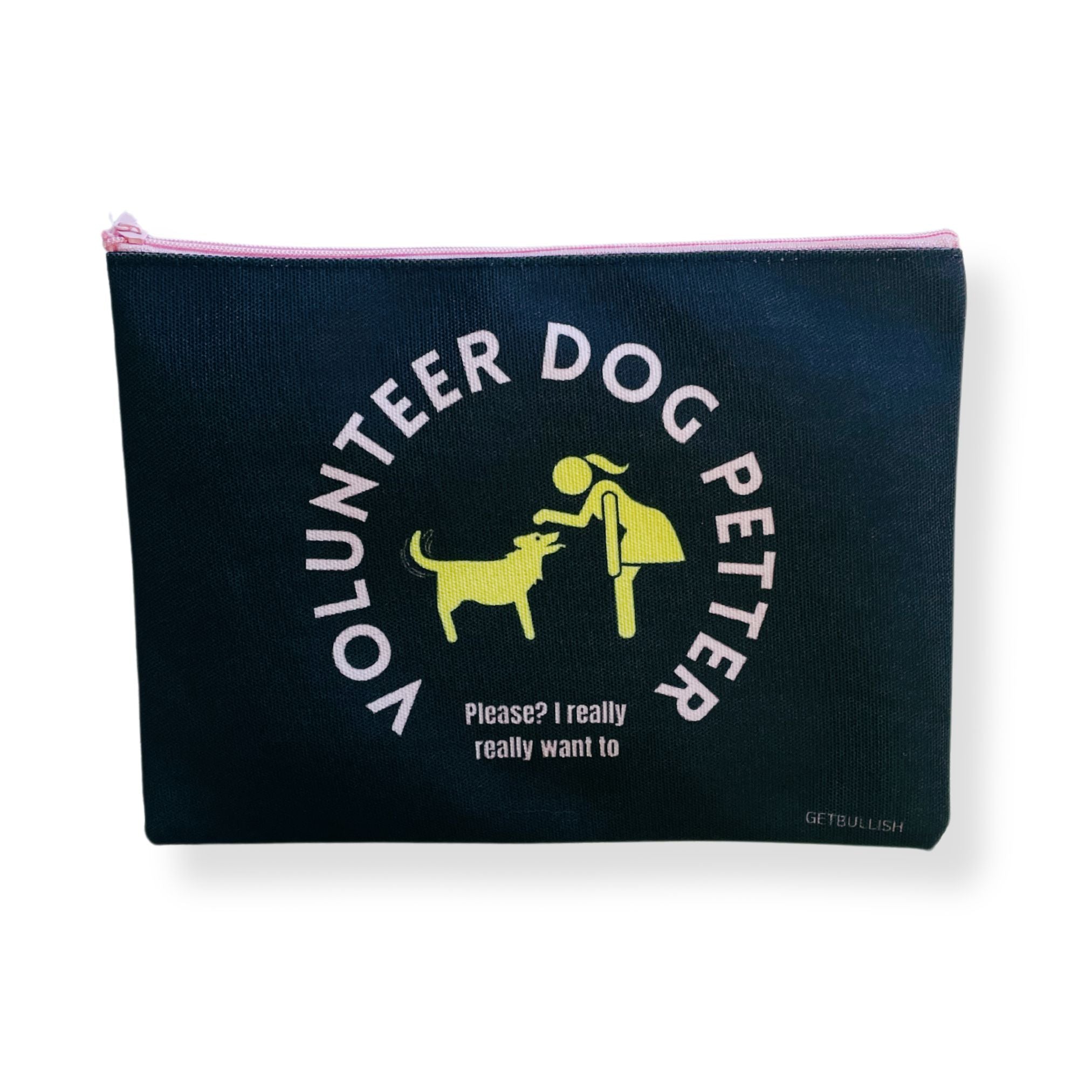 GetBullish Volunteer Dog Petter Canvas Zipper Pouch 9.5" x 7" | Cosmetics Bag or Pencil Case by The Bullish Store