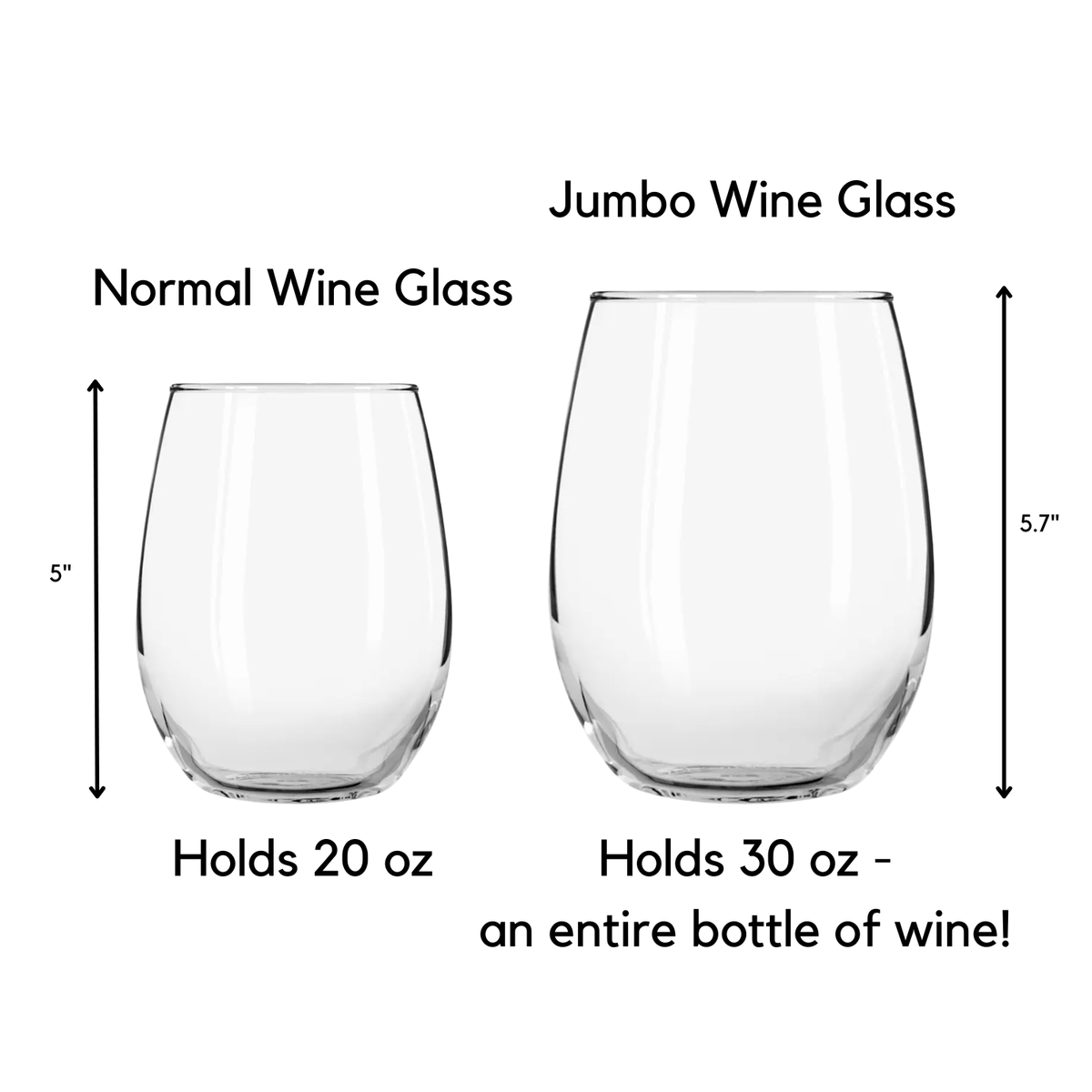 Aunt Jumbo Stemless Wine Glass in Pink | 30 Oz. | Holds an Entire Bottle of Wine by The Bullish Store