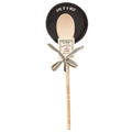Giftable Wooden Spoon and Cast Iron Spoon Rest Set with Cute Sayings by The Bullish Store