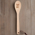 Peace. Love. Bake. Cooking Spoon | Wooden Spoon in Muslin Gift Bag by The Bullish Store