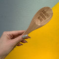 Bakers Gonna Bake Cooking Spoon | Wooden Kitchen Utensil in Canvas Gift Bag by The Bullish Store