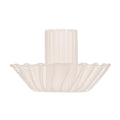 Glass Candle Holder in Cream | Aesthetic Tinted Candle Sticks Glass Taper Candlestick Base by The Bullish Store