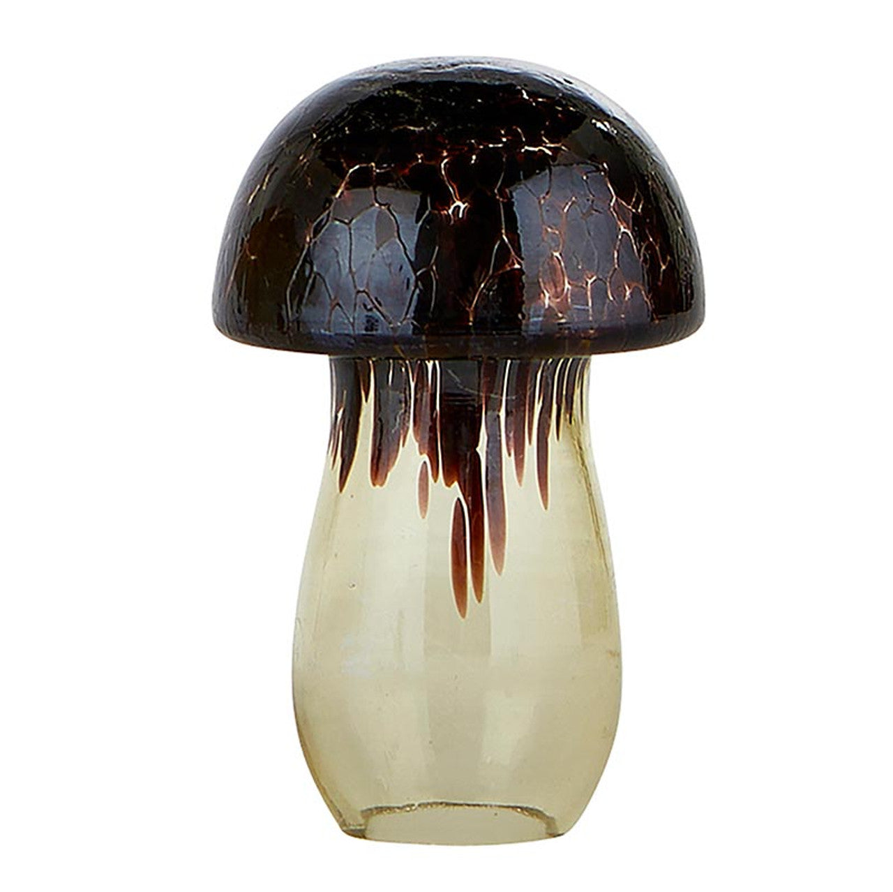 Glass Mushrooms in Set of 4 | Glass Figurines Sculpture for Indoor/Outdoor Decor by The Bullish Store