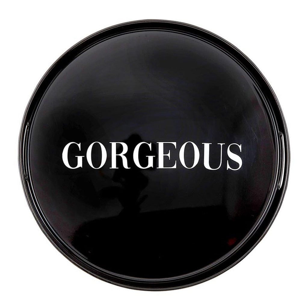 Gorgeous Round Black Bar Tray | Serving Tray with Handles | 13.5" Diameter by The Bullish Store
