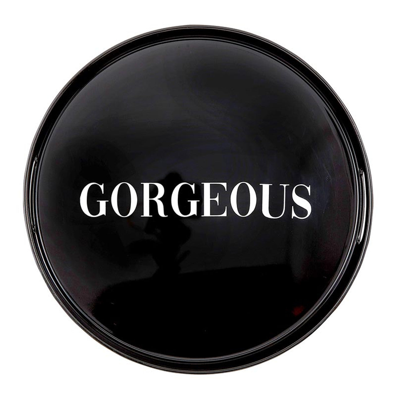 Gorgeous Round Black Bar Tray | Serving Tray with Handles | 13.5" Diameter by The Bullish Store