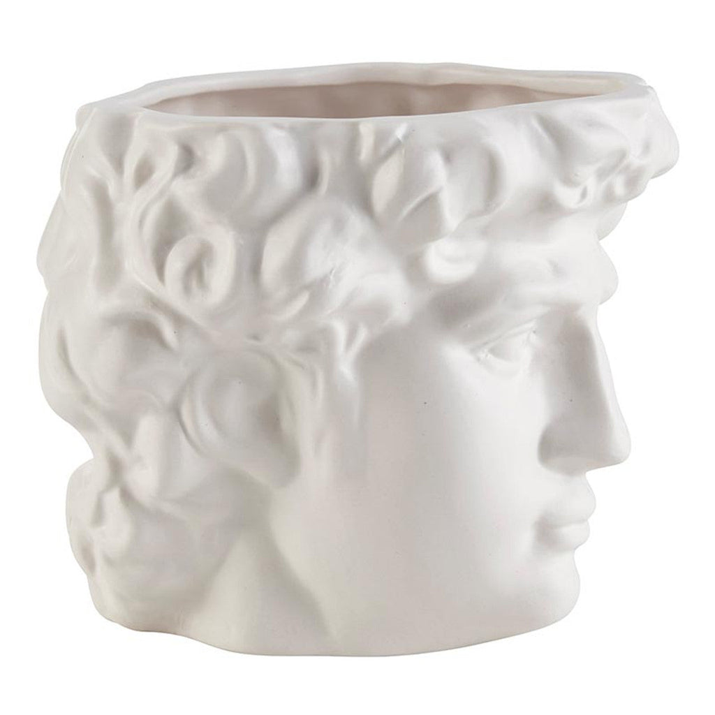 Greek Face Planter Statue | Home Office Table Top Decor Roman Figure | 6.5" x 6" by The Bullish Store
