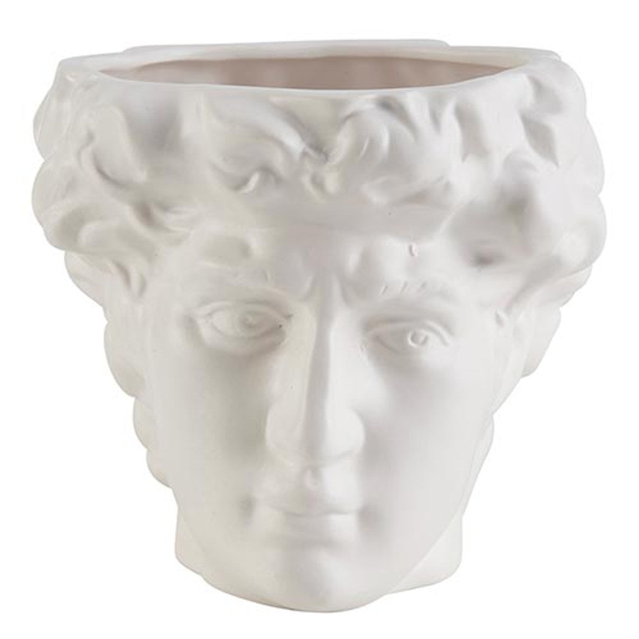 Greek Face Planter Statue | Home Office Table Top Decor Roman Figure | 6.5" x 6" by The Bullish Store