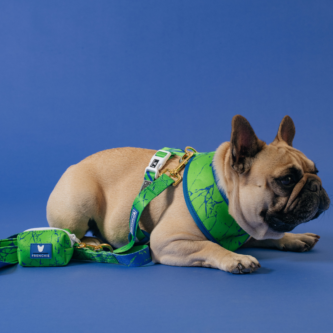 Frenchie Poo Bag Holder - Green Marble by Frenchie Bulldog