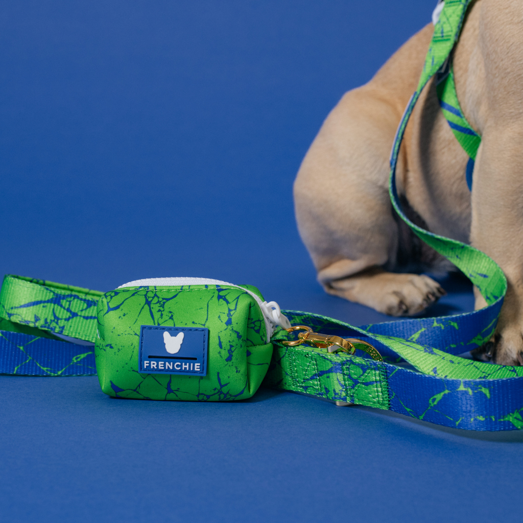 Frenchie Poo Bag Holder - Green Marble by Frenchie Bulldog