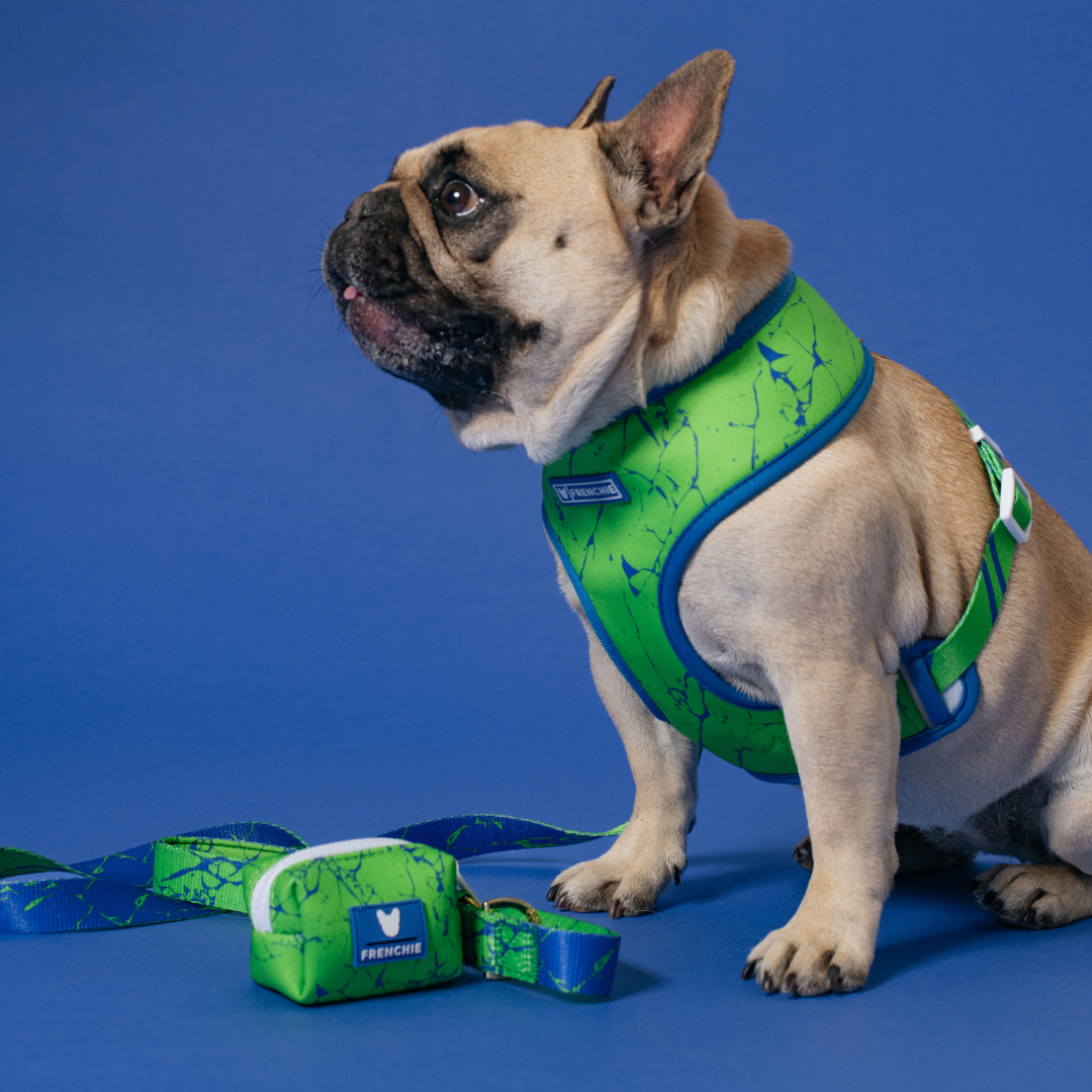 Frenchie Poo Bag Holder - Green Marble by Frenchie Bulldog