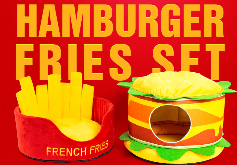 Hamburger French Fries Pet Bed by Furr Baby Gifts