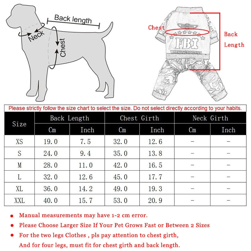 FBI Camouflage Coat | Jumpsuit Pants by Furr Baby Gifts