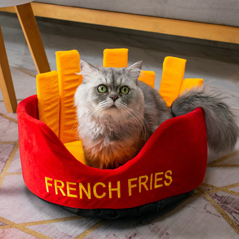 Hamburger French Fries Pet Bed by Furr Baby Gifts