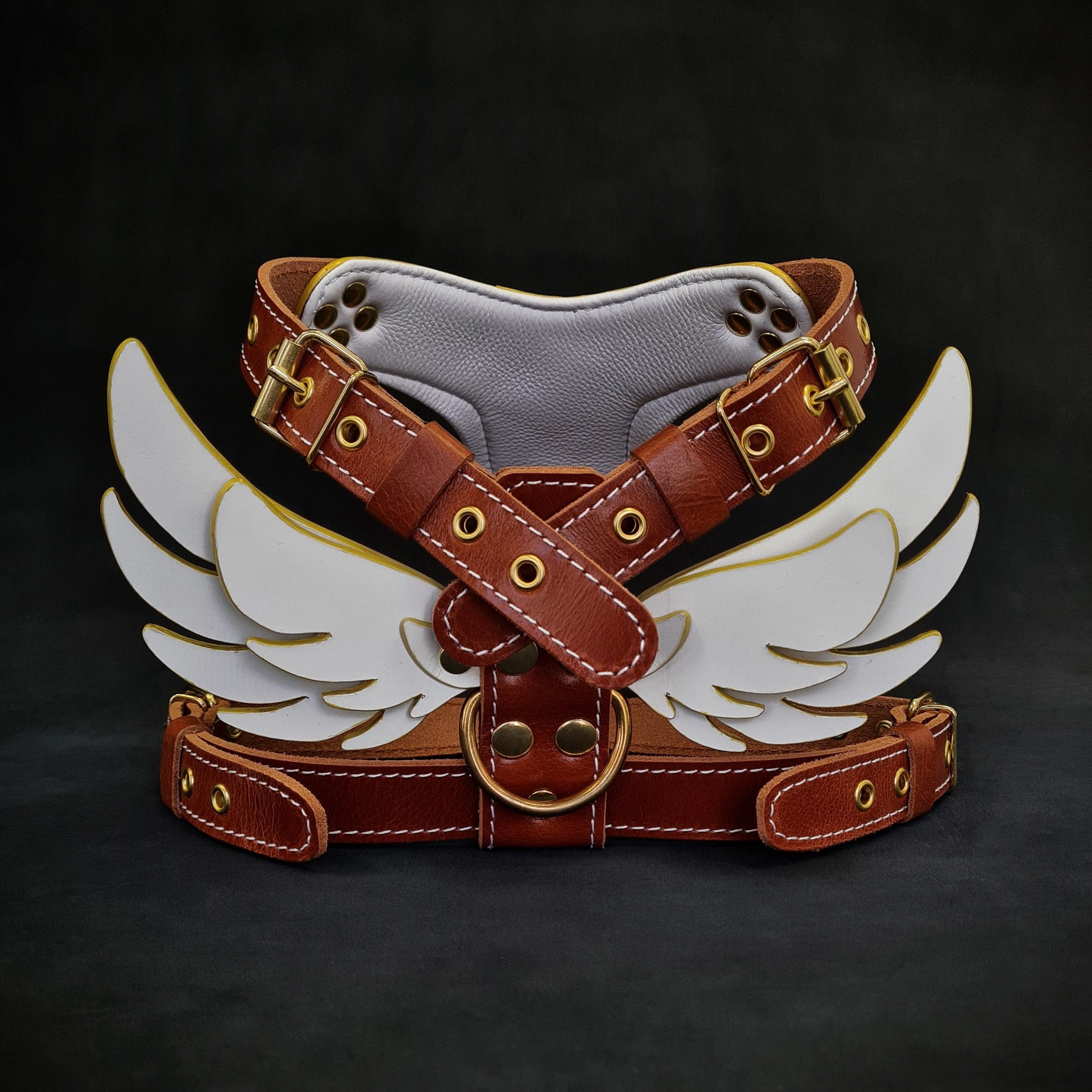 The "Hermes" leather harness - Small to Medium Size by Bestia Dog Gear