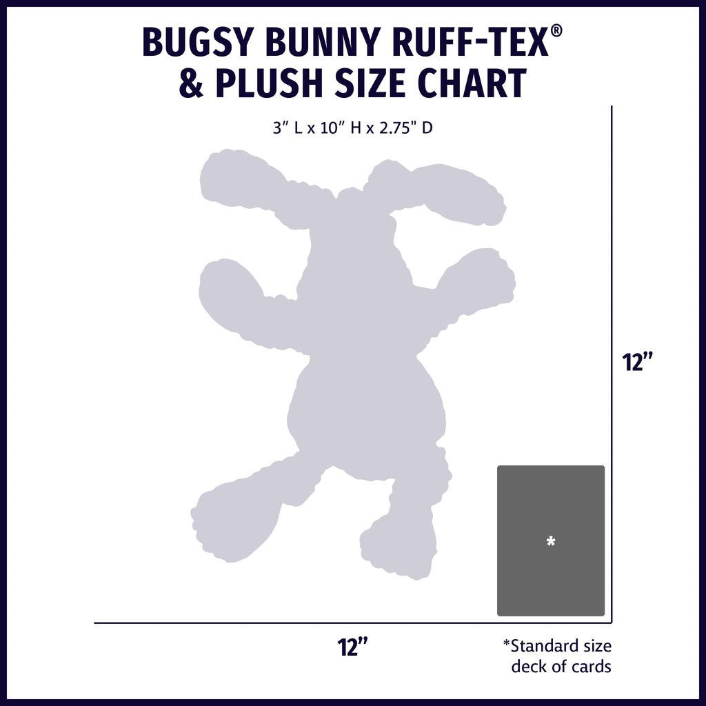 Huggle-Fusion® Bugsy Bunny Plush & Latex Dog Toy by HuggleHounds