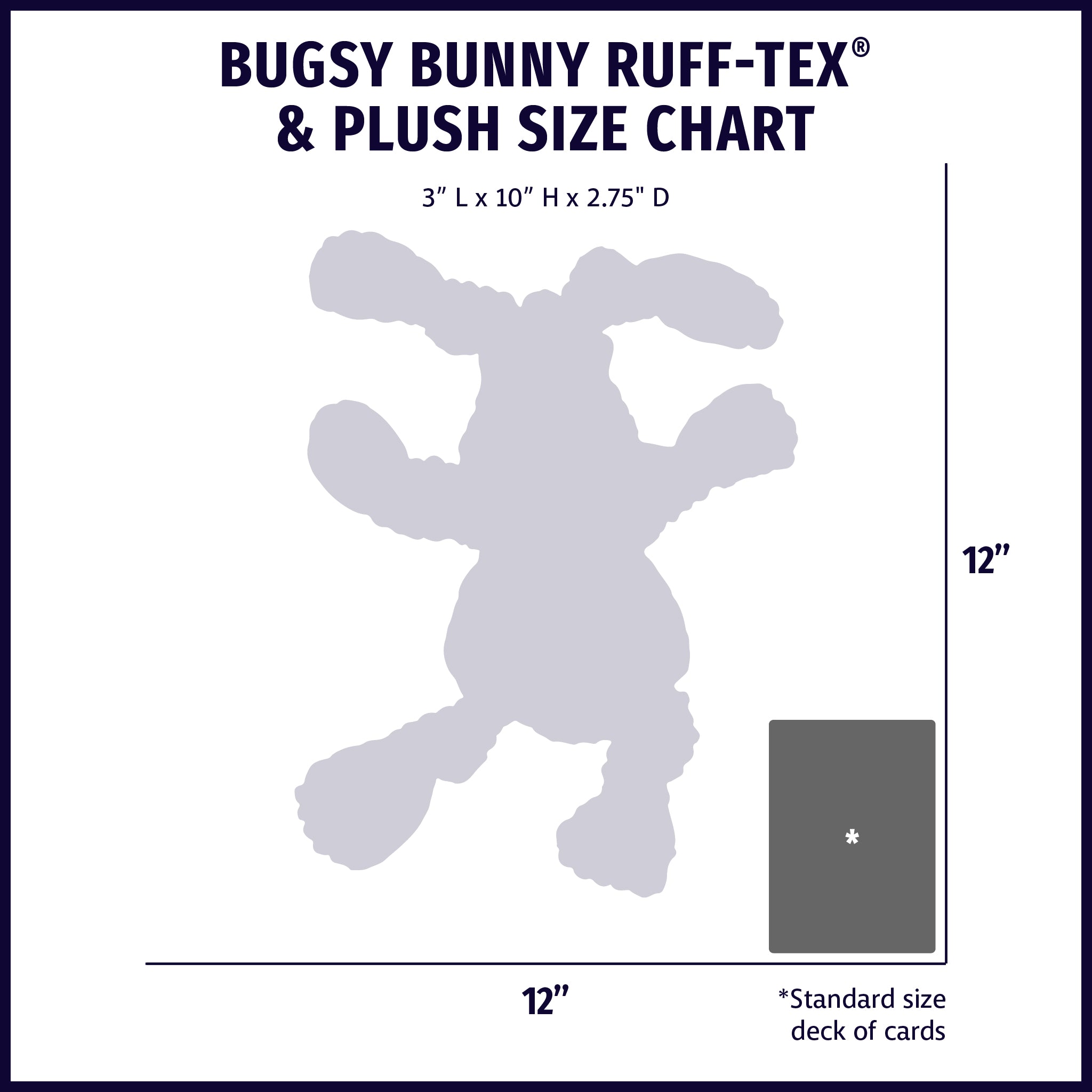 Huggle-Fusion® Bugsy Bunny Plush & Latex Dog Toy by HuggleHounds