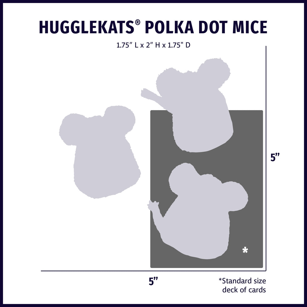 HuggleKats® Polka Dot Mice Bucket of Cat Toys, 16 Pack by HuggleHounds