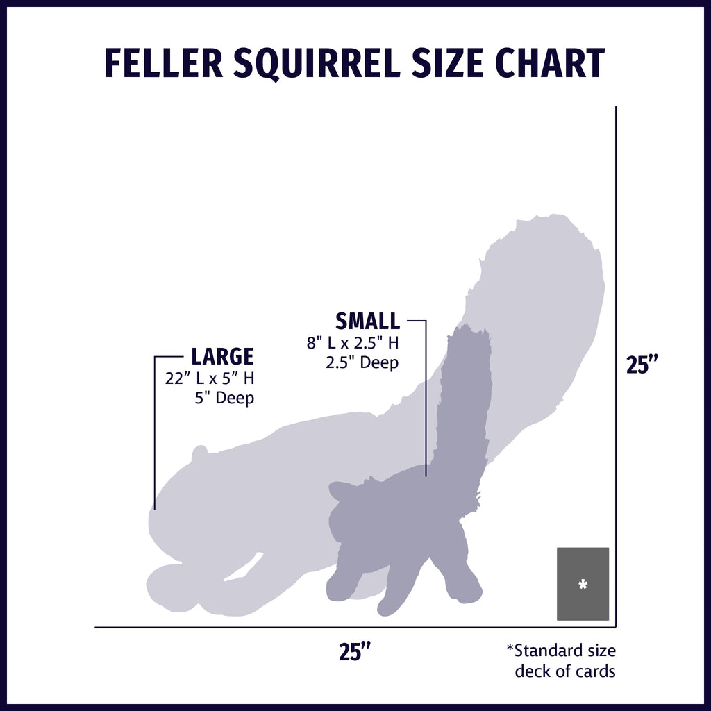 Feller Squirrel Plush Dog Toy by HuggleHounds