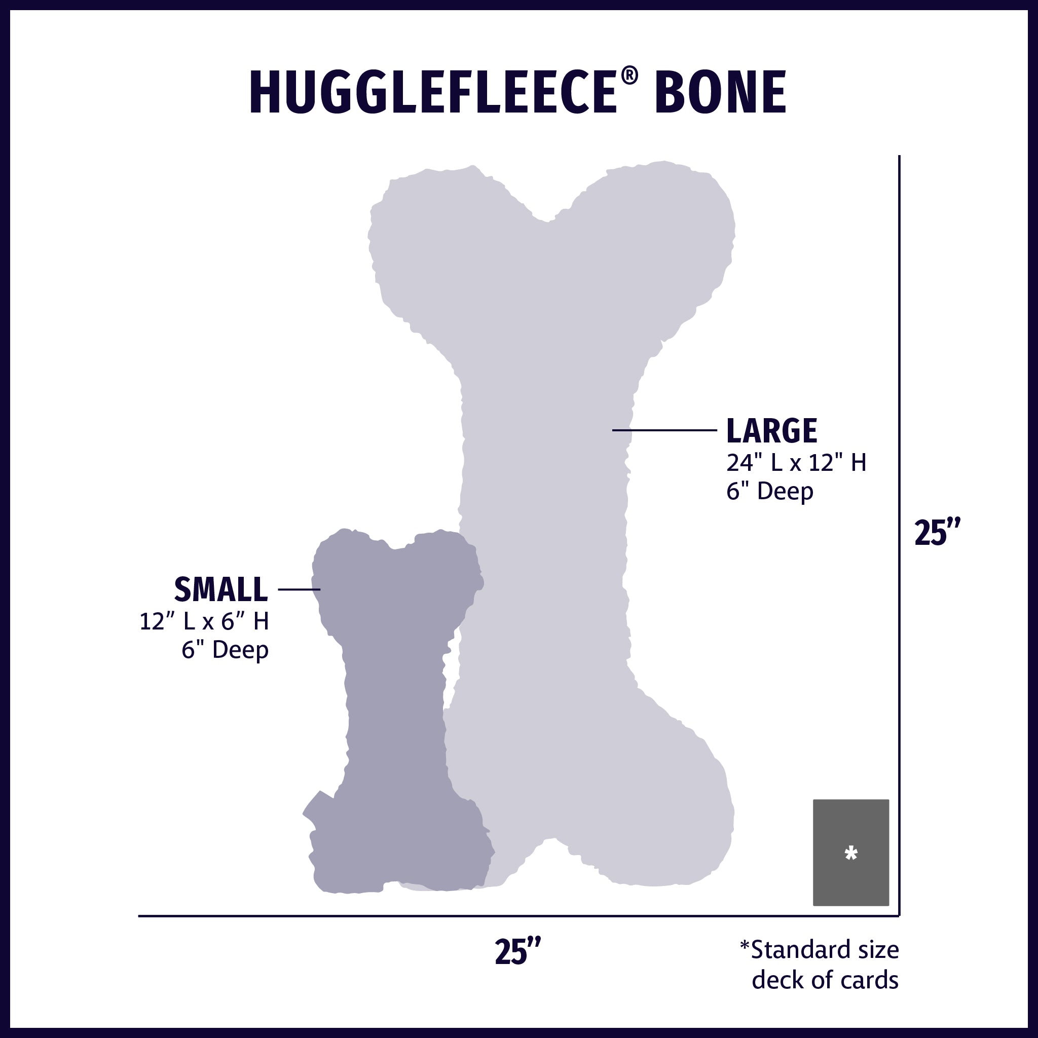 HuggleFleece® 2' Plush Bone Dog Toy by HuggleHounds