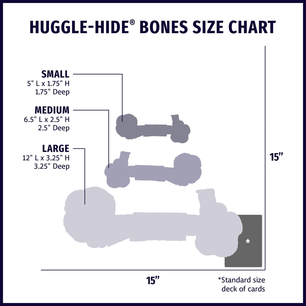 Huggle-Hide® Natural Leather Bone Dog Toy, 3 Pack by HuggleHounds