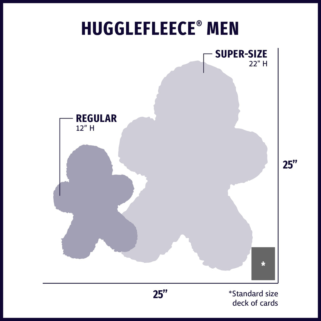 HuggleFleece® Man Plush Dog Toy, Regular by HuggleHounds
