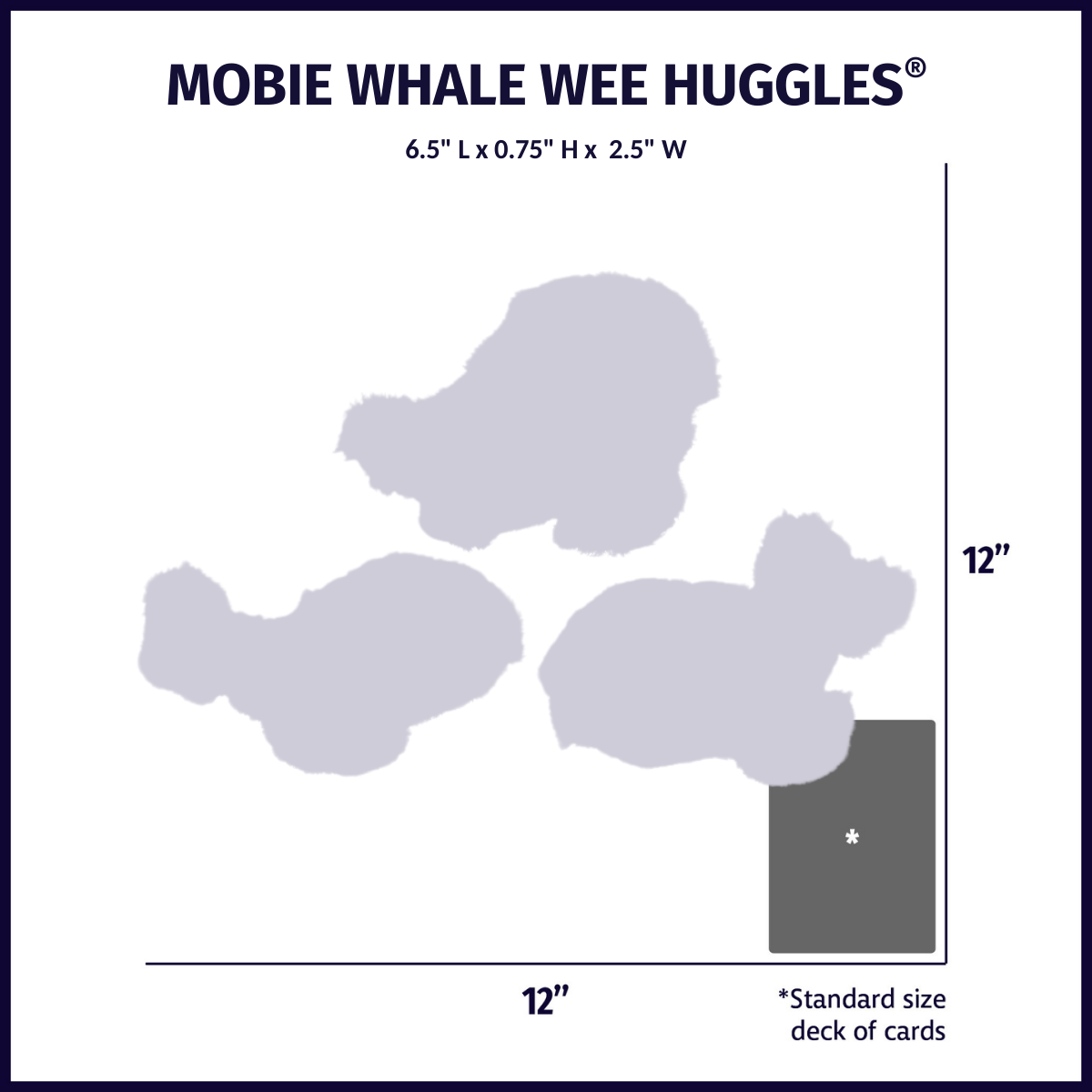 Mobie Whale Wee Huggles® Plush Dog Toys, 3 Pack by HuggleHounds