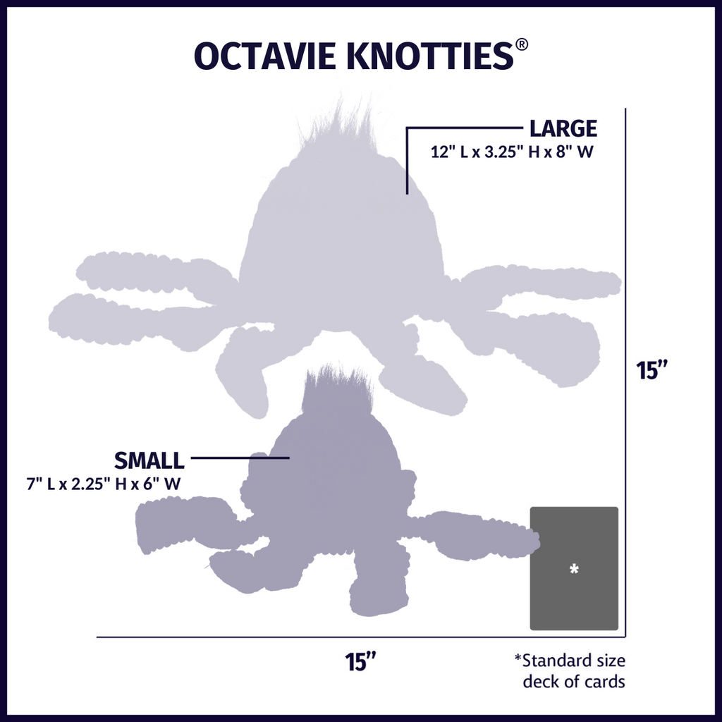 Octavie Octopus Knottie® Plush Dog Toy by HuggleHounds