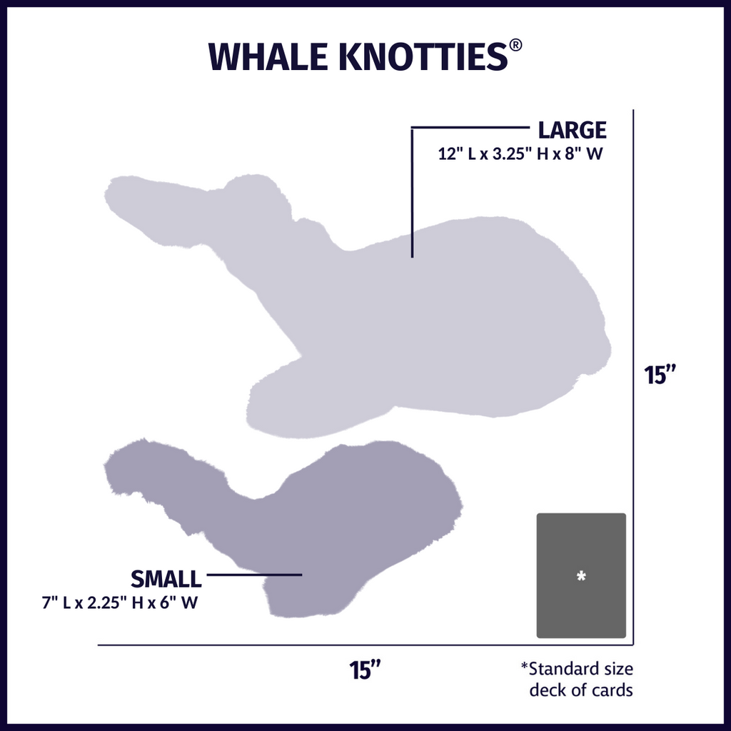 Mobie Whale Knottie® Plush Dog Toy by HuggleHounds