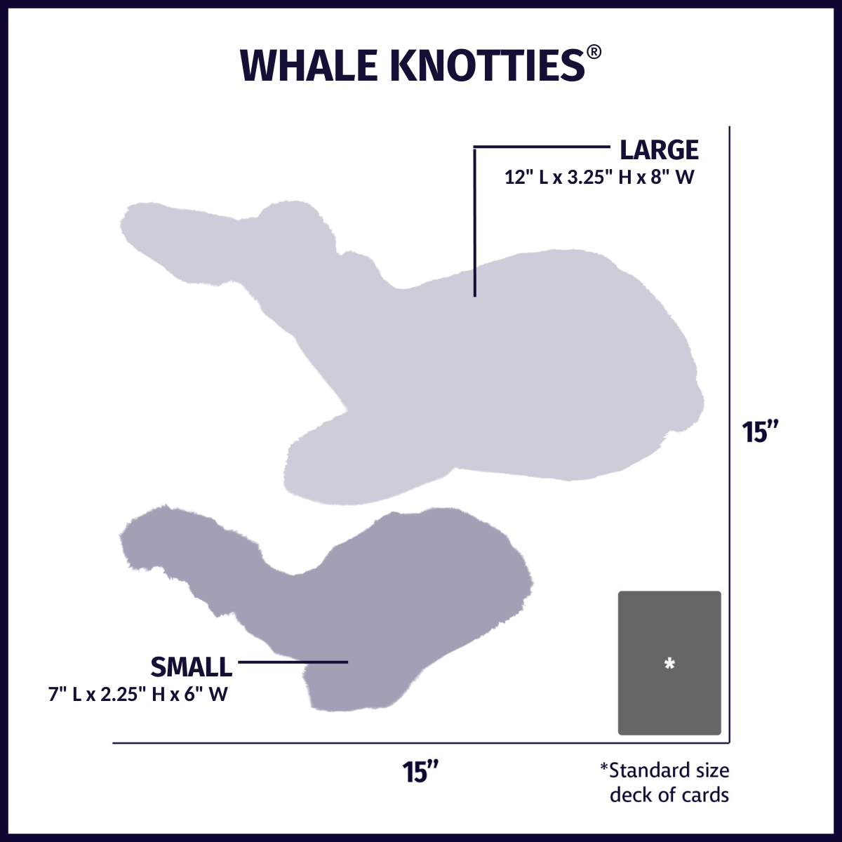 Mobie Whale Knottie® Plush Dog Toy by HuggleHounds