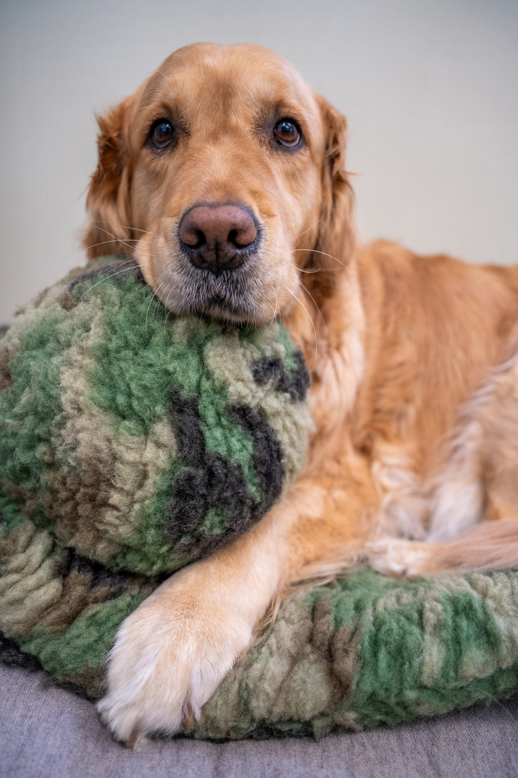 HuggleCause™, Warrior Canine Connection, Camouflage HuggleFleece® Plush Ball Dog Toy by HuggleHounds