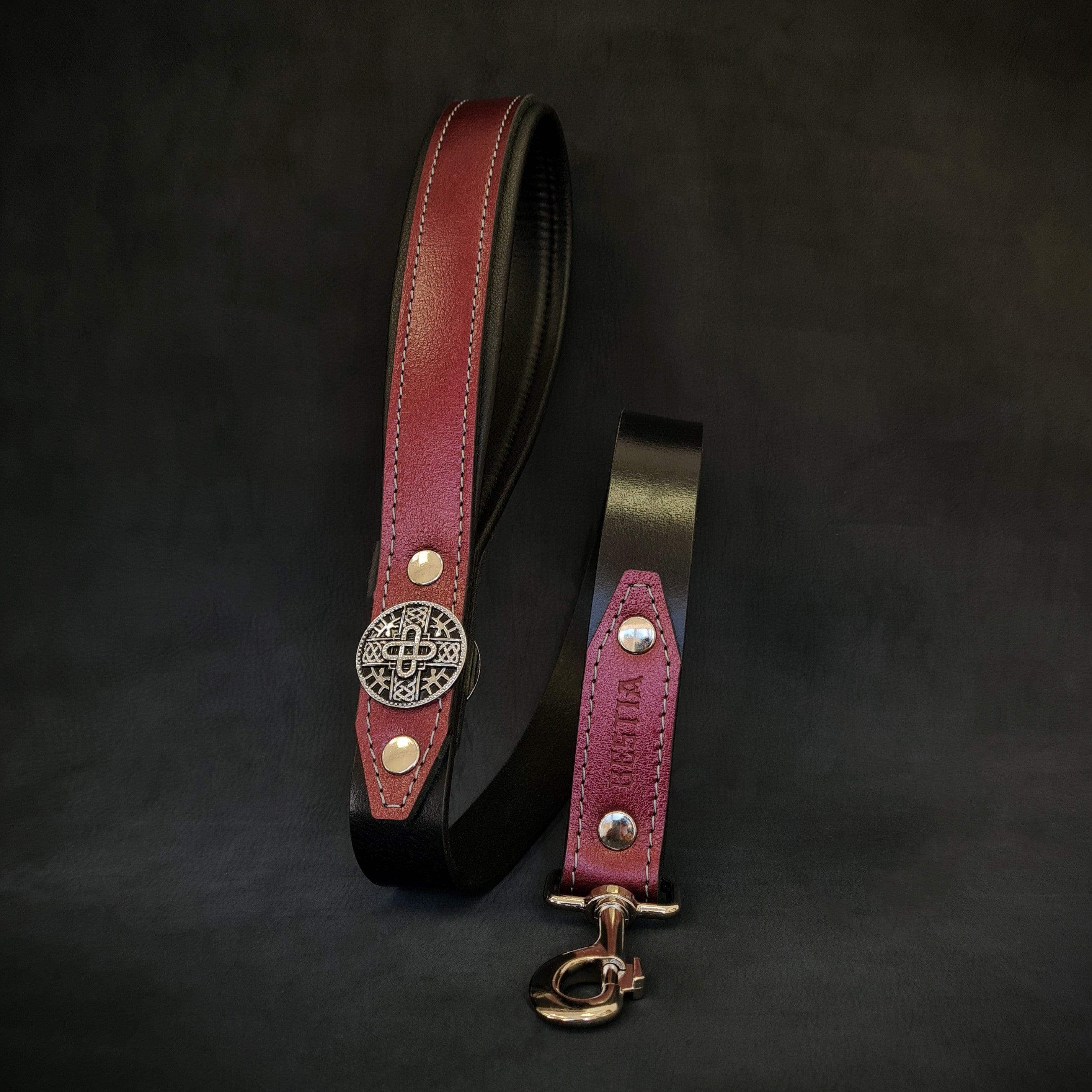 The "Hektor" Burgundy dog leash-LIMITED by Bestia Dog Gear