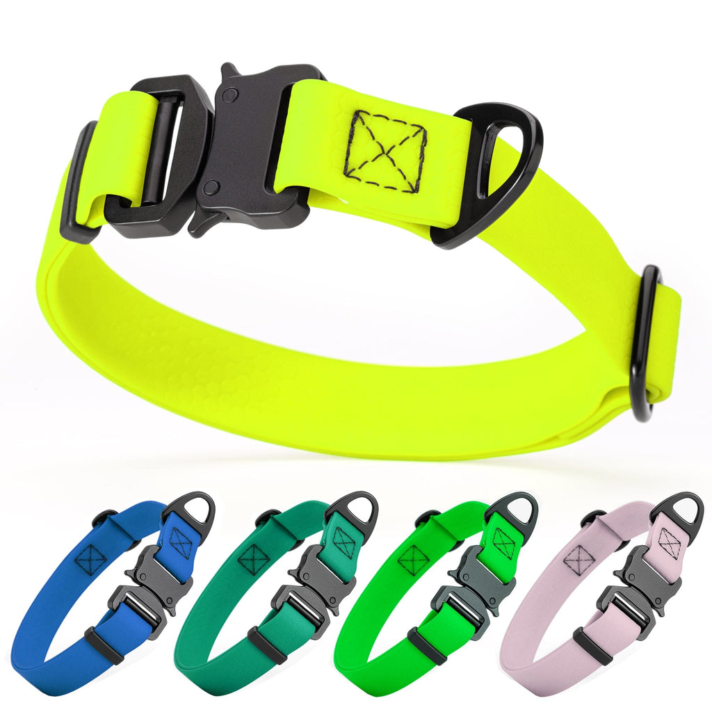 Waterproof Dog Collar with Metal Stab-Lock Buckle by Dogline