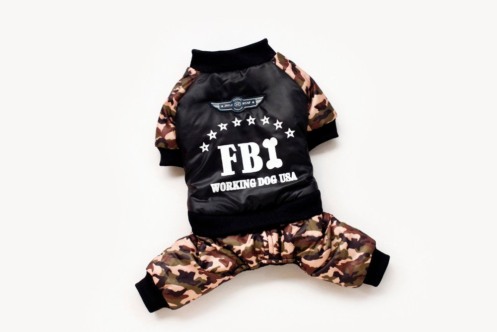 FBI Camouflage Coat | Jumpsuit Pants by Furr Baby Gifts