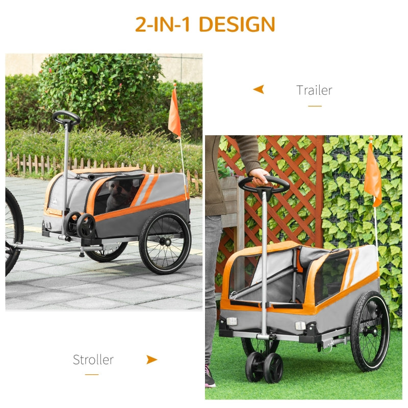Pet Bike Trailer 2-in-1 Travel Stroller by Furr Baby Gifts