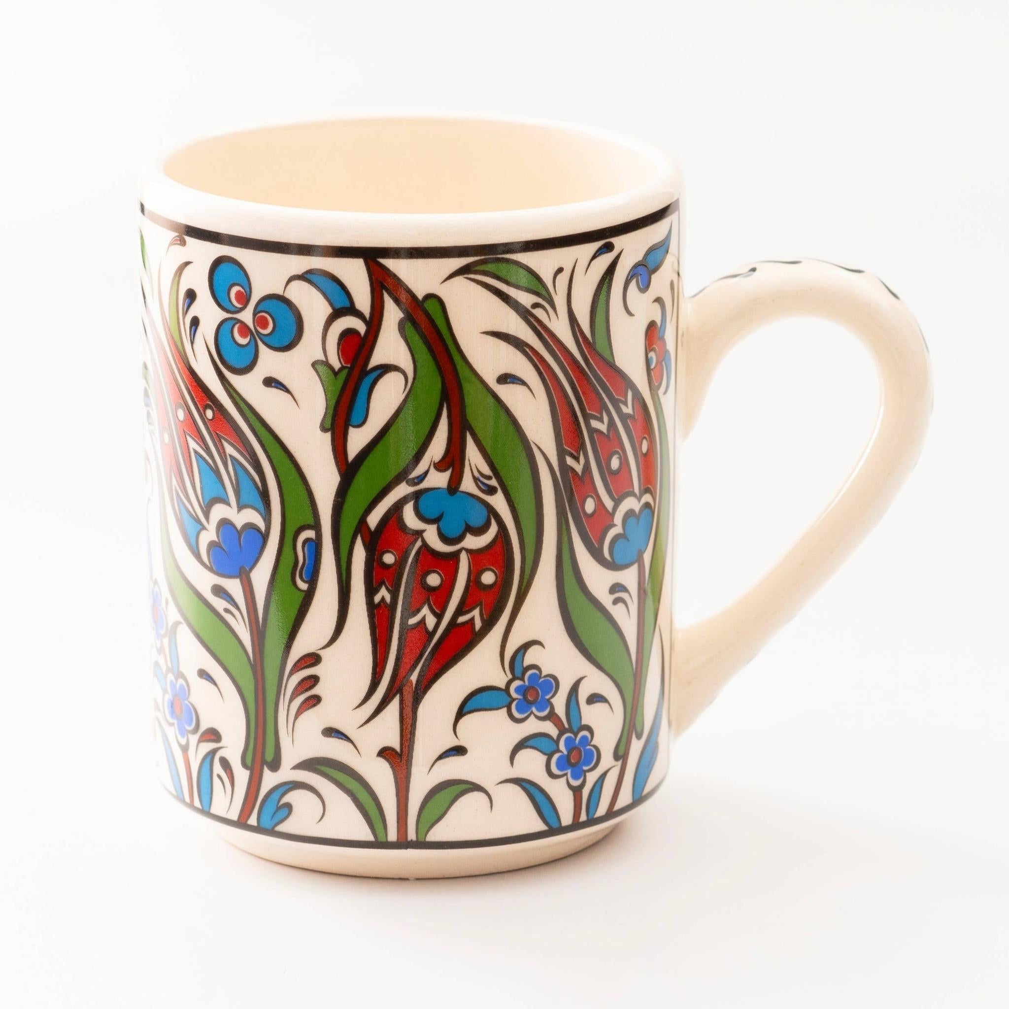 Handmade in Türkiye Ceramic Botanical Mugs - 9 Styles, Mix and Match by The Bullish Store