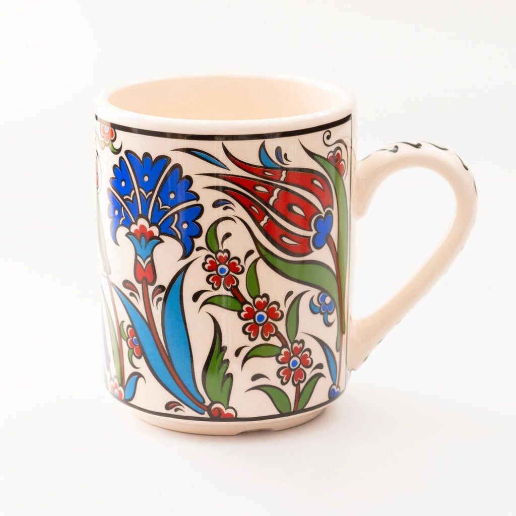 Handmade in Türkiye Ceramic Botanical Mugs - 9 Styles, Mix and Match by The Bullish Store