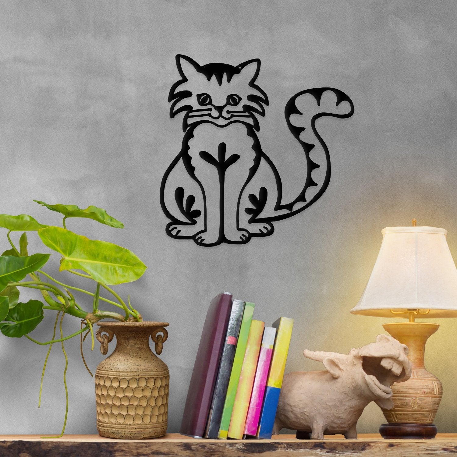 Happy Cat- Metal Wall Art/Décor by Furr Baby Gifts