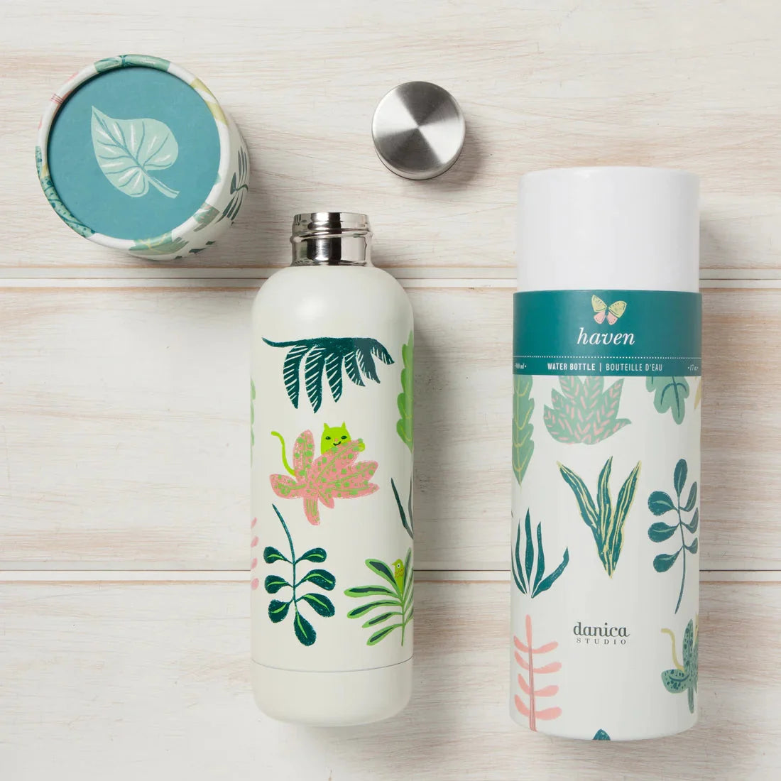 Haven Hydration Stainless Steel Water Bottle in Gift Tube | 17 oz | Gift for Her by The Bullish Store