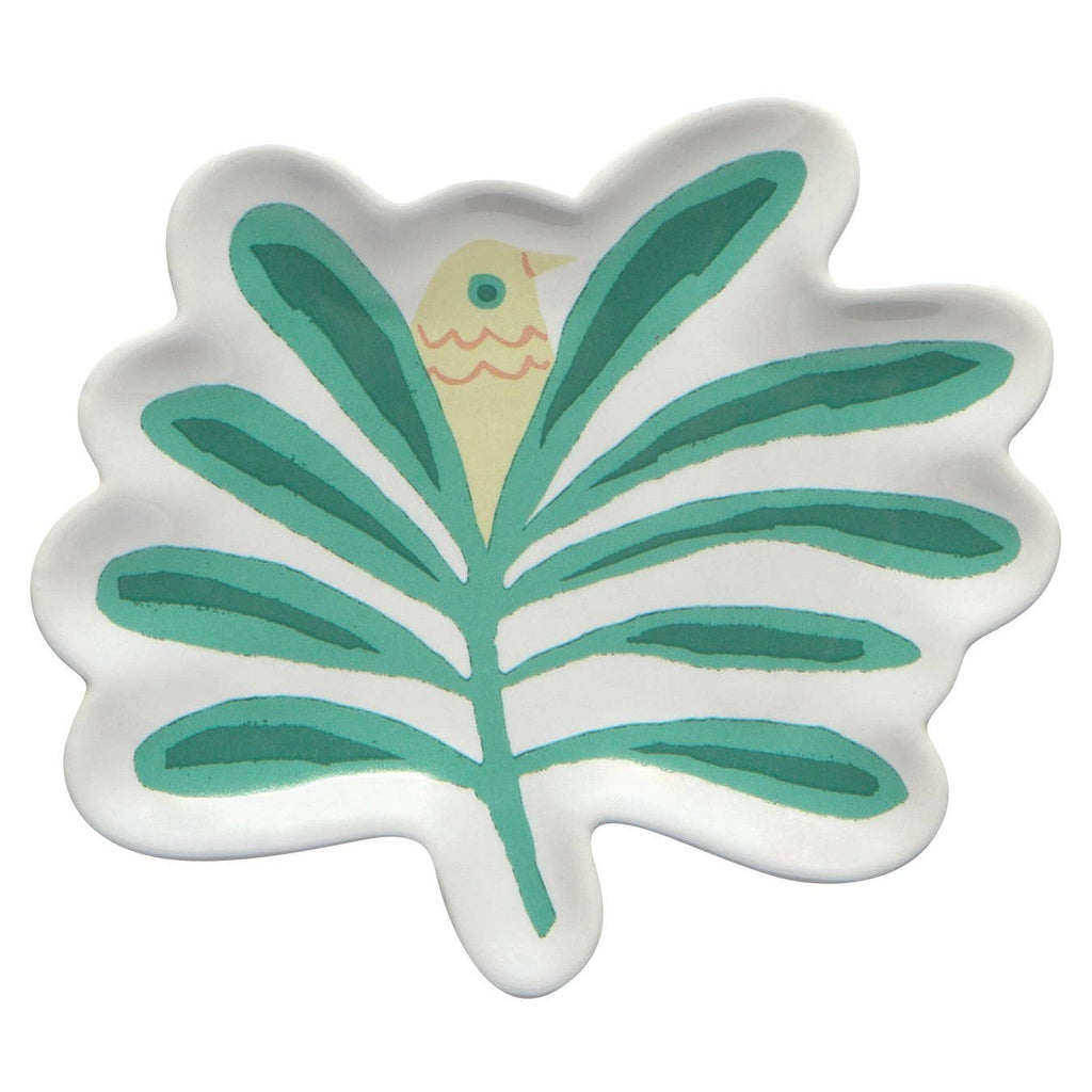 Haven Palm Tree Shaped Ceramic Trinket Tray | Catch-all Decorative Tray | 4.75” x 4” by The Bullish Store