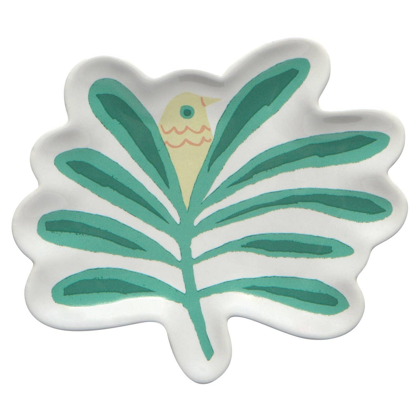 Haven Palm Tree Shaped Ceramic Trinket Tray | Catch-all Decorative Tray | 4.75” x 4” by The Bullish Store