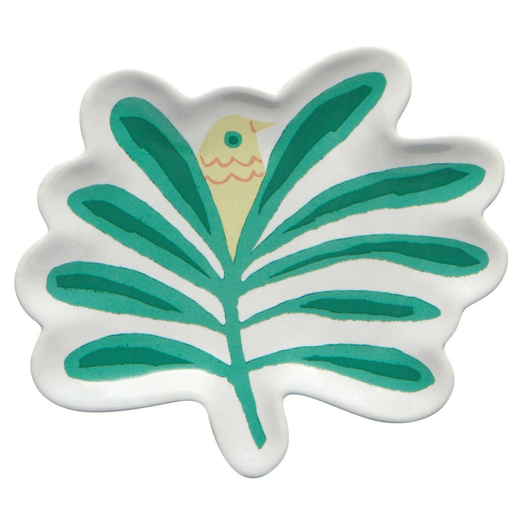 Haven Palm Tree Shaped Ceramic Trinket Tray | Catch-all Decorative Tray | 4.75” x 4” by The Bullish Store