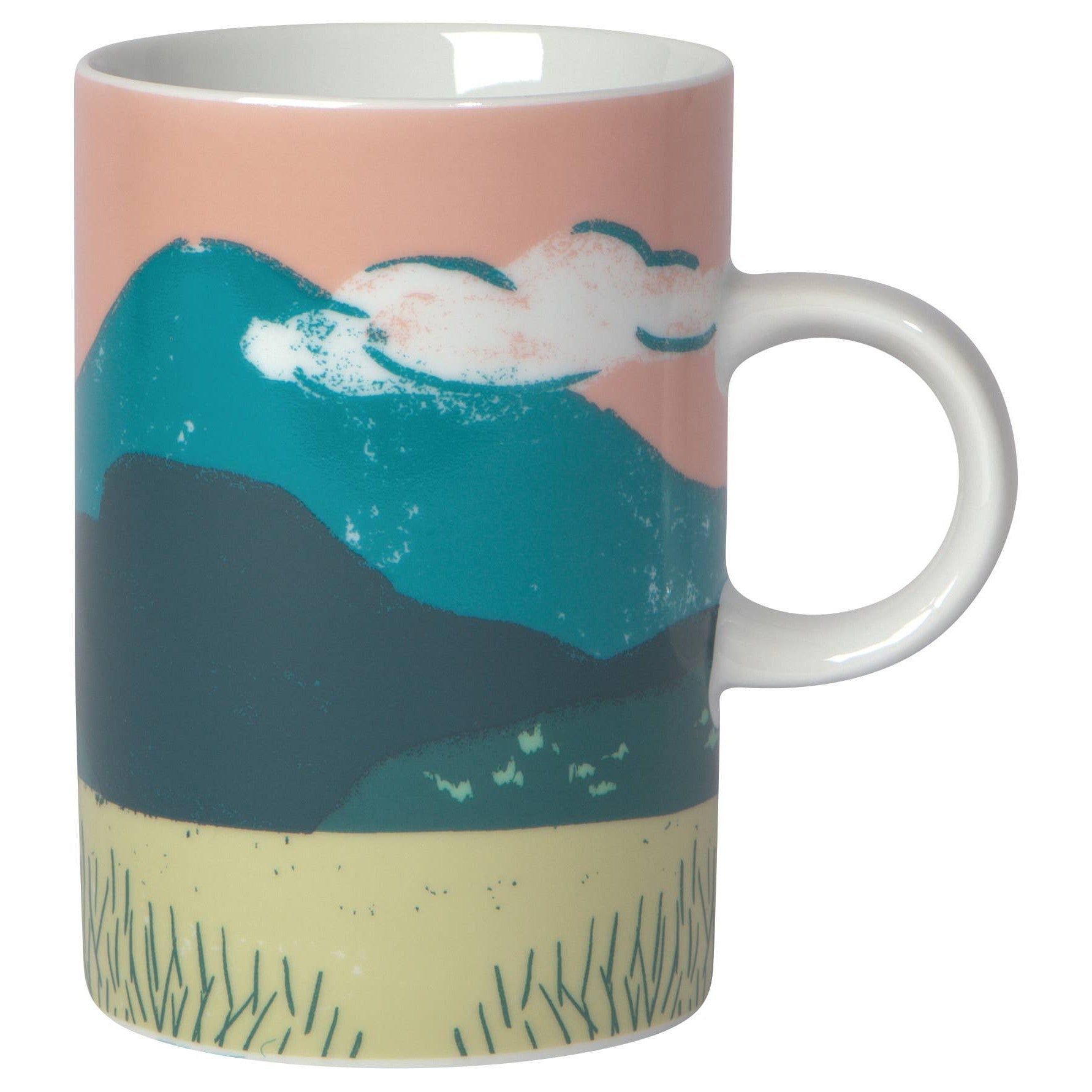 Haven Tall Ceramic Mug | Small Loop Handle Coffee Tea Cup | 14 oz by The Bullish Store