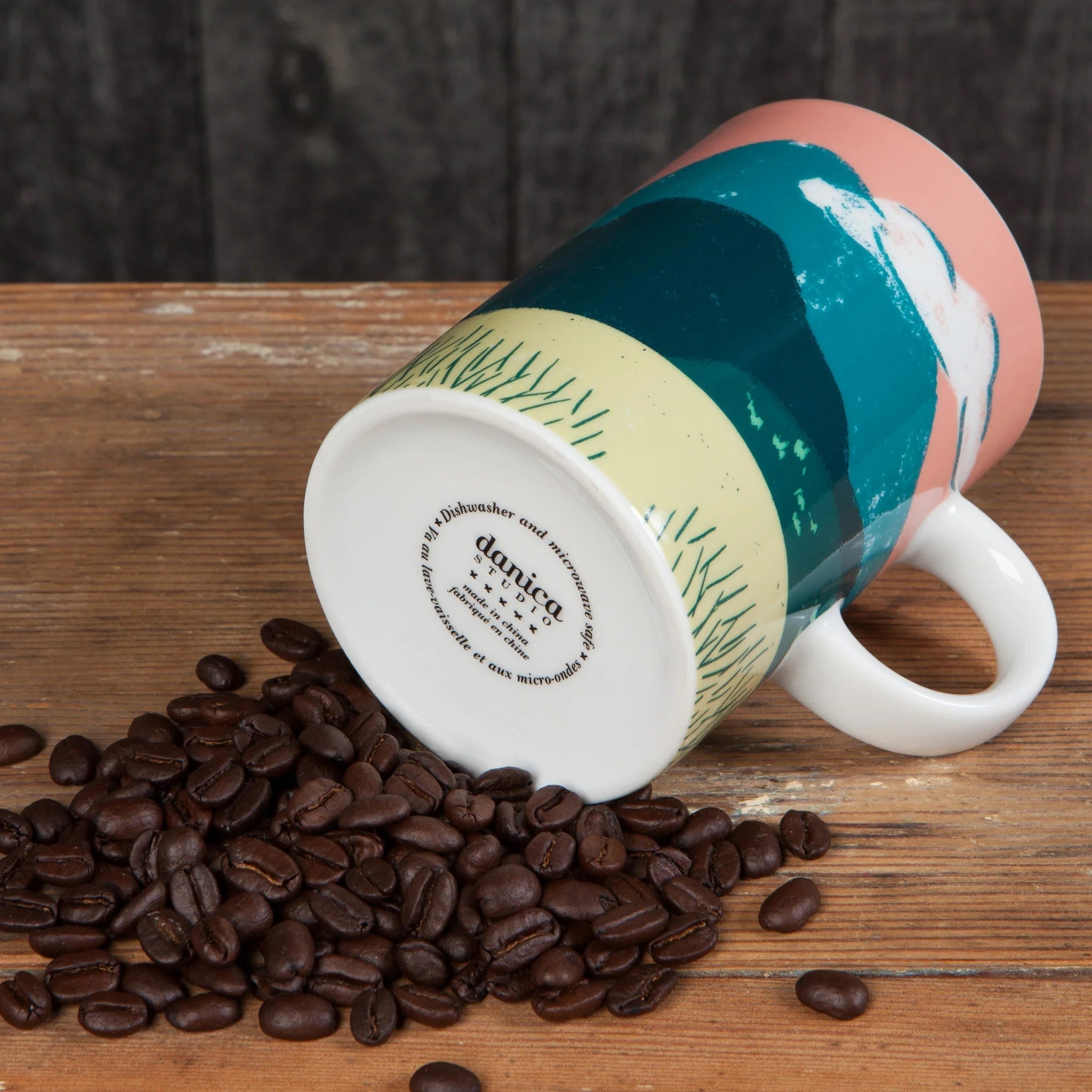Haven Tall Ceramic Mug | Small Loop Handle Coffee Tea Cup | 14 oz by The Bullish Store