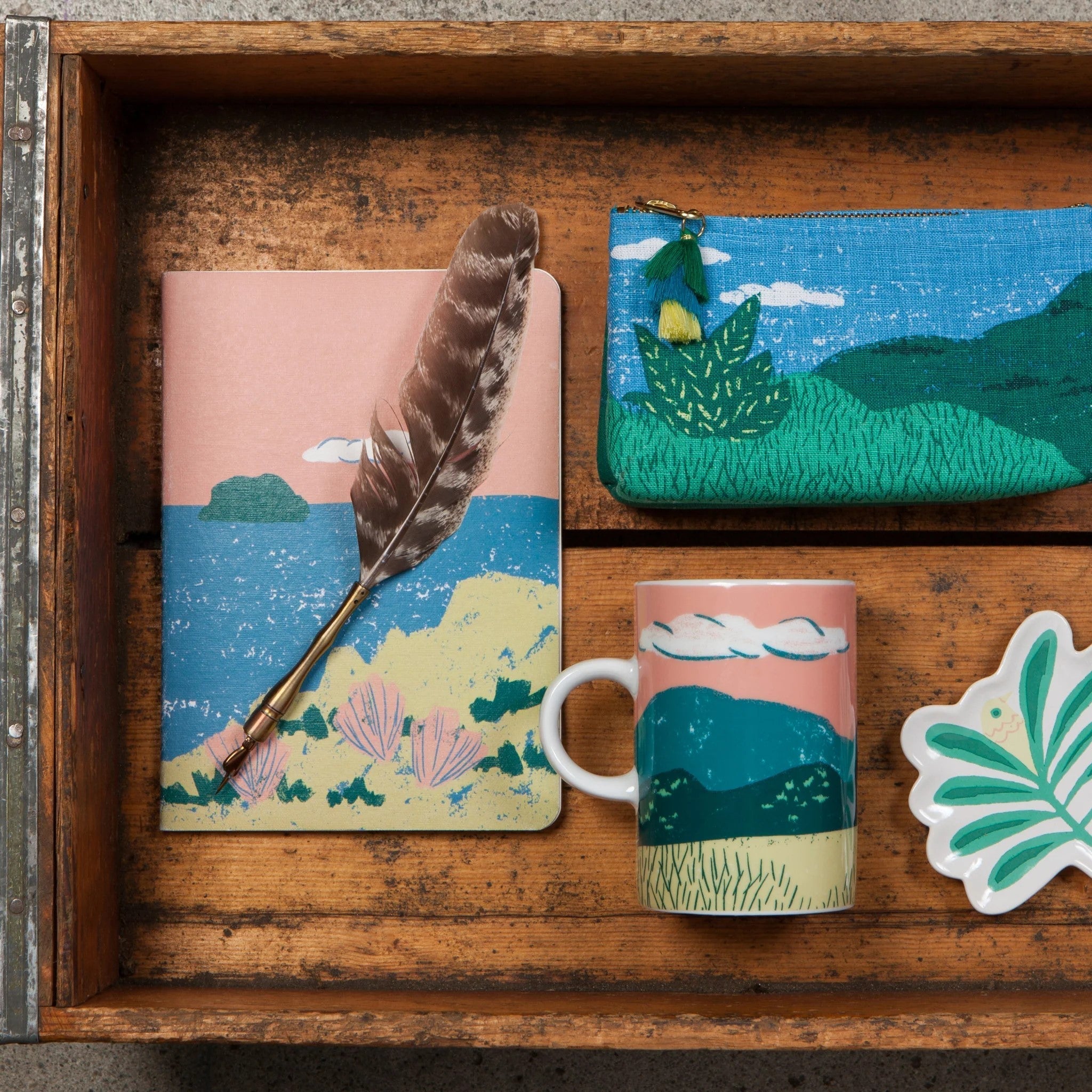 Haven Tall Ceramic Mug | Small Loop Handle Coffee Tea Cup | 14 oz by The Bullish Store