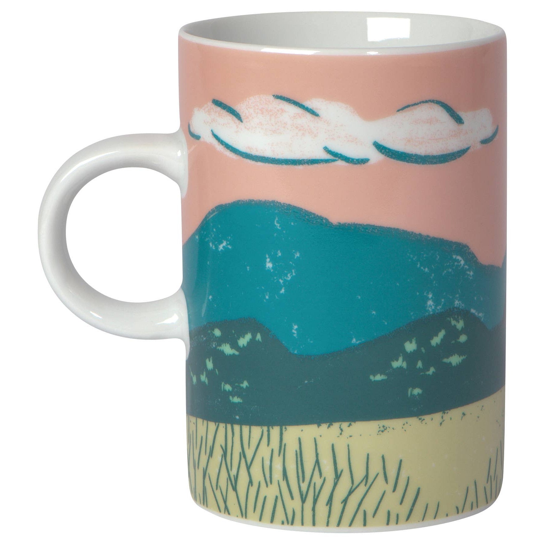 Haven Tall Ceramic Mug | Small Loop Handle Coffee Tea Cup | 14 oz by The Bullish Store
