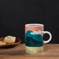 Haven Tall Ceramic Mug | Small Loop Handle Coffee Tea Cup | 14 oz by The Bullish Store