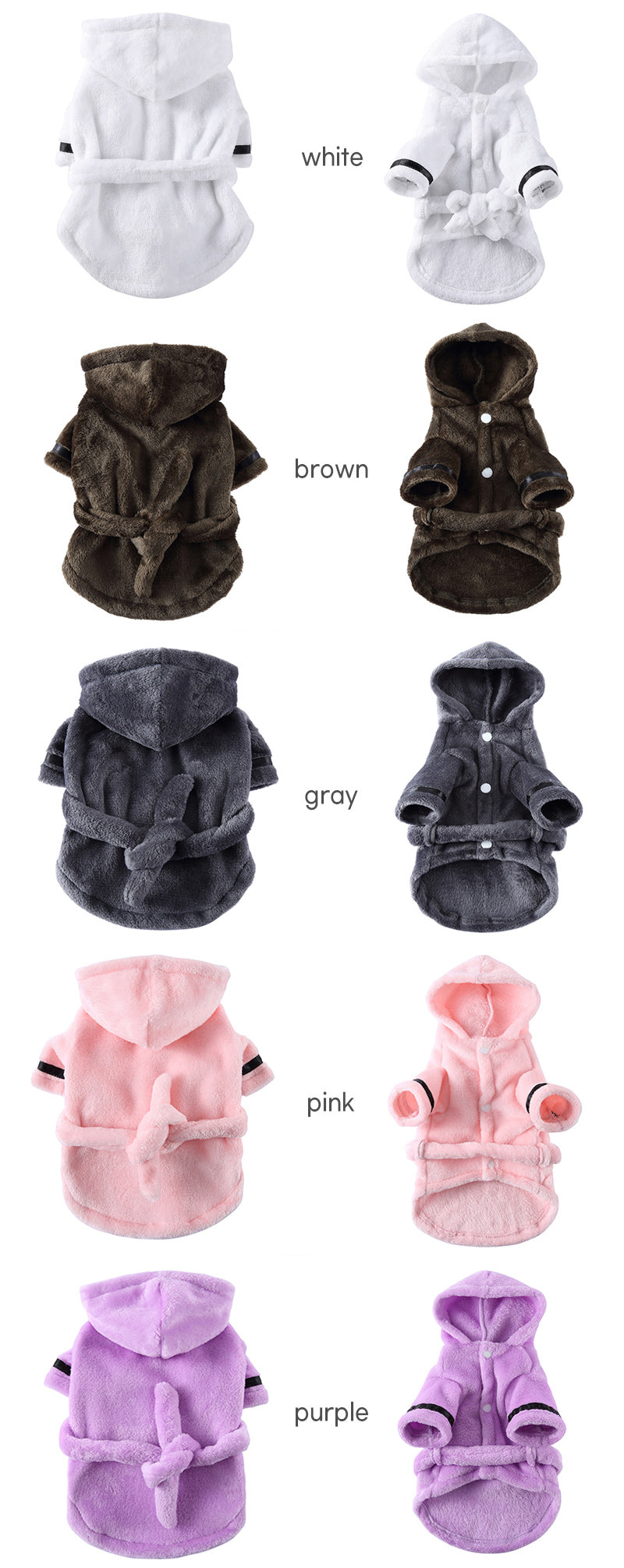 Luxury Soft Pet Dog Puppy Hooded Bathrobe by Furr Baby Gifts