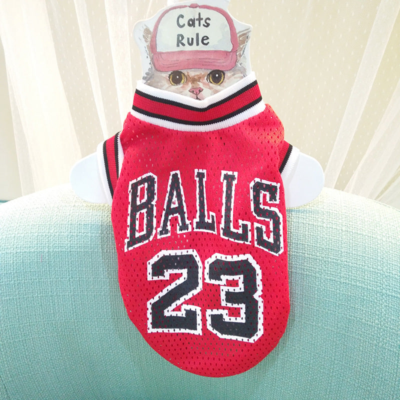 Mesh Basketball Uniform Jersey for Dog Cat Pet by Furr Baby Gifts